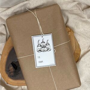 Halloween Gift Tags Handmade Set of 10 with HempTwine Halloween Party Favor Tags